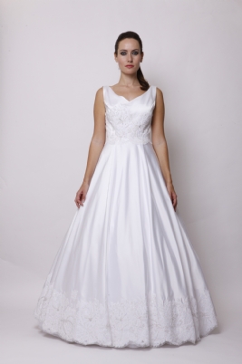 BRIDAL DRESS SATIN - White