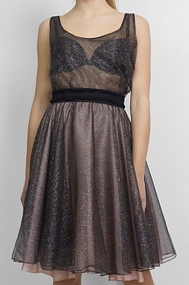 ΤΟΠ ΜΕ ΤΟΥΛΙ ΓΚΛΙΤΕΡ - Γκρι