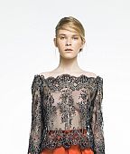 LACE BLOUSE BLACK SILVER : 1