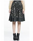 Leather laser cut skirt : 1